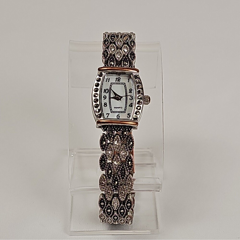 Vintage MZ Berger WS01 Women’s Quartz Watch Rhinestone Bezel Japan PC21